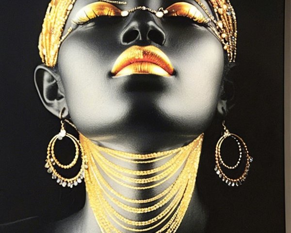 Elegant Portrait of a Woman with Black Complexion
