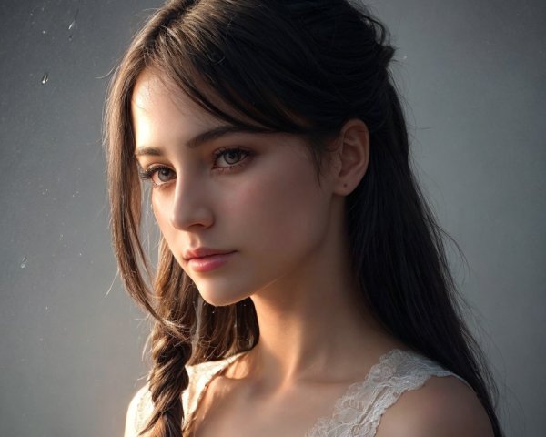 Portrait of a Young Woman in Ethereal Light