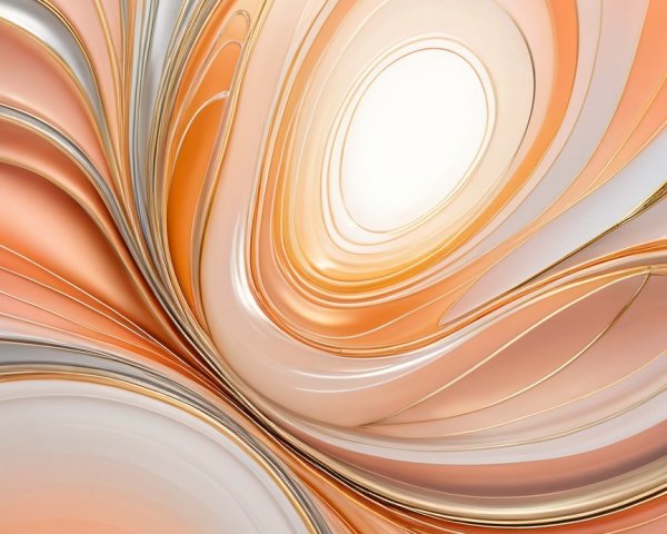 Abstract Design with Flowing Curves in Soft Hues