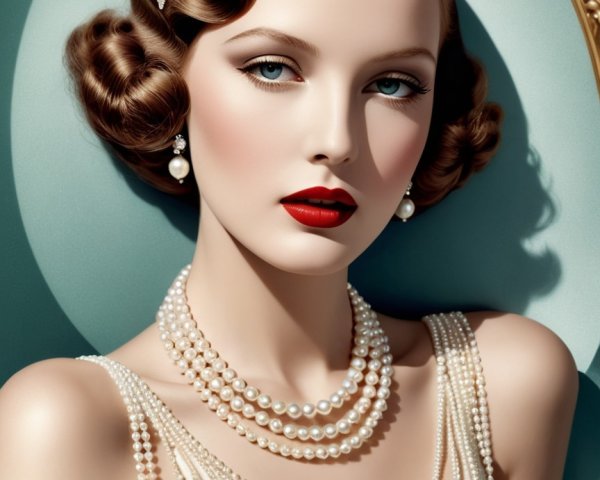 Glamorous Vintage Portrait of an Elegant Woman