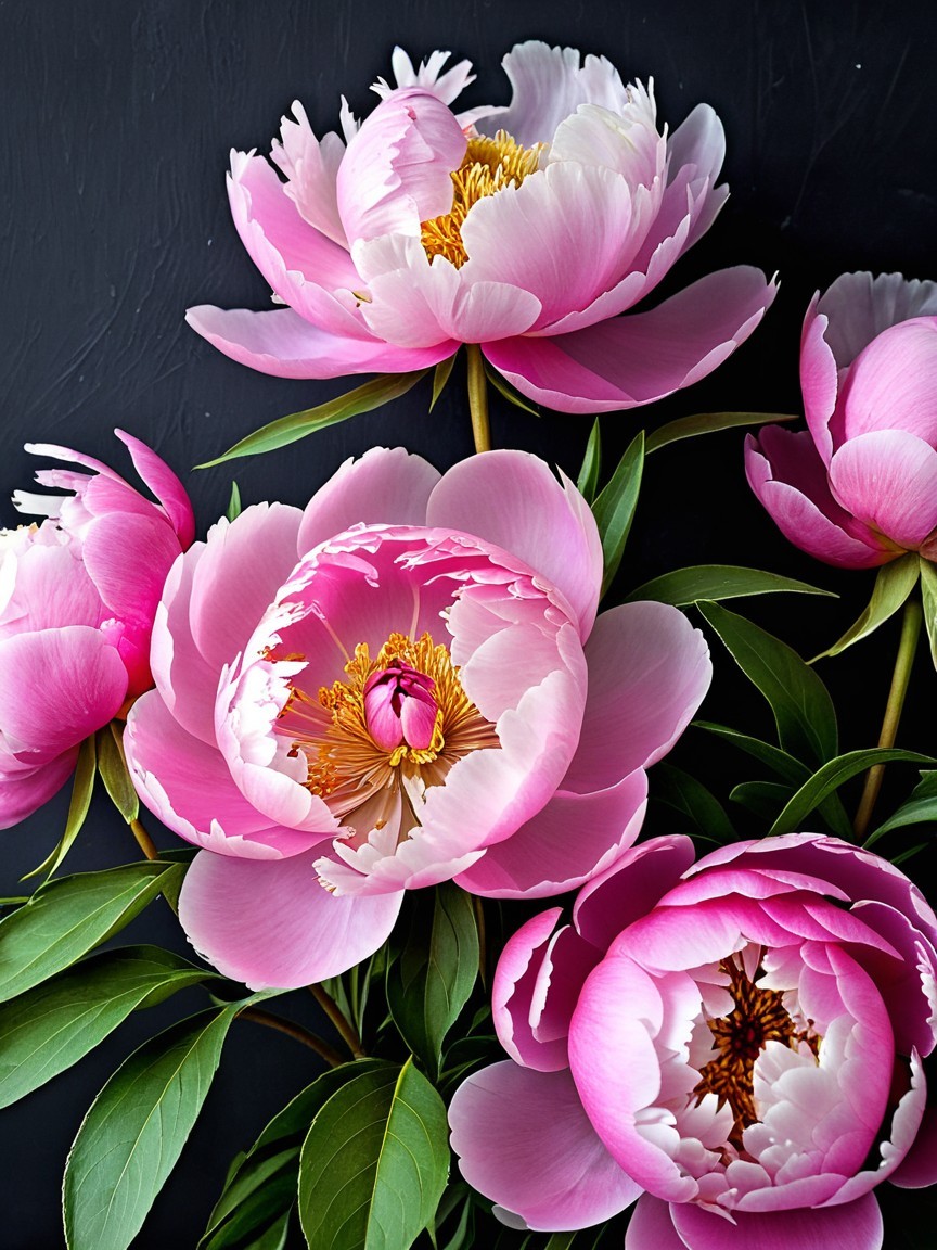 Elegant Peony Arrangement with Soft Pink Petals