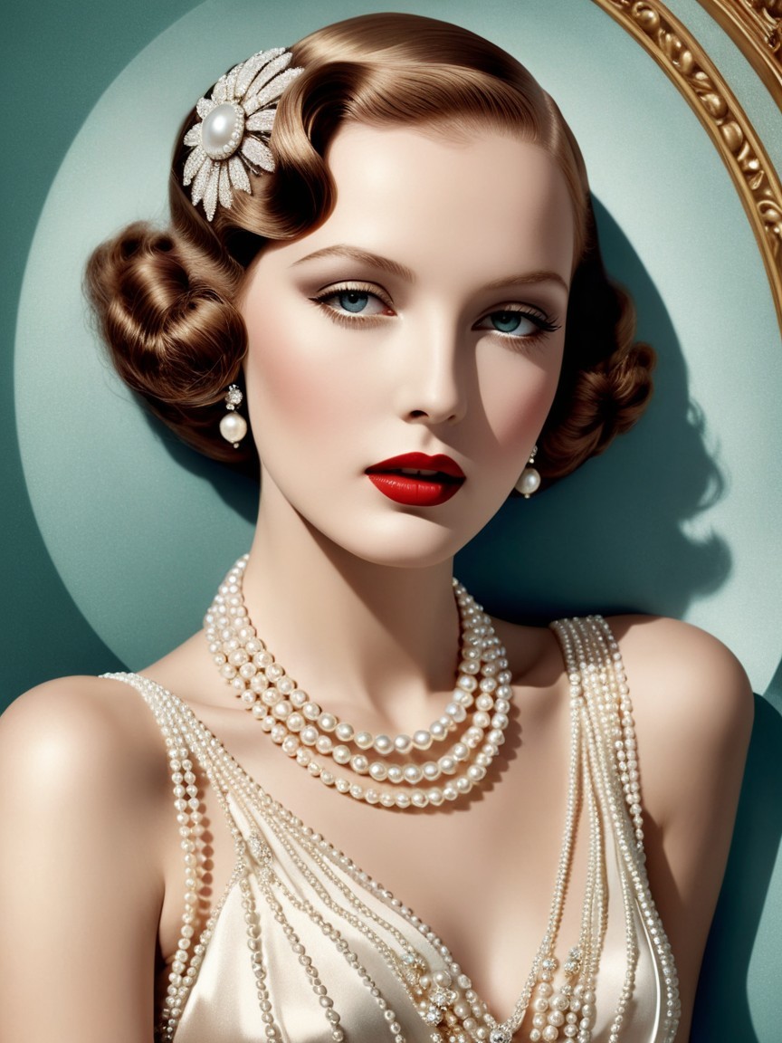 Glamorous Vintage Portrait of an Elegant Woman