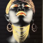 Elegant Portrait of a Woman with Black Complexion