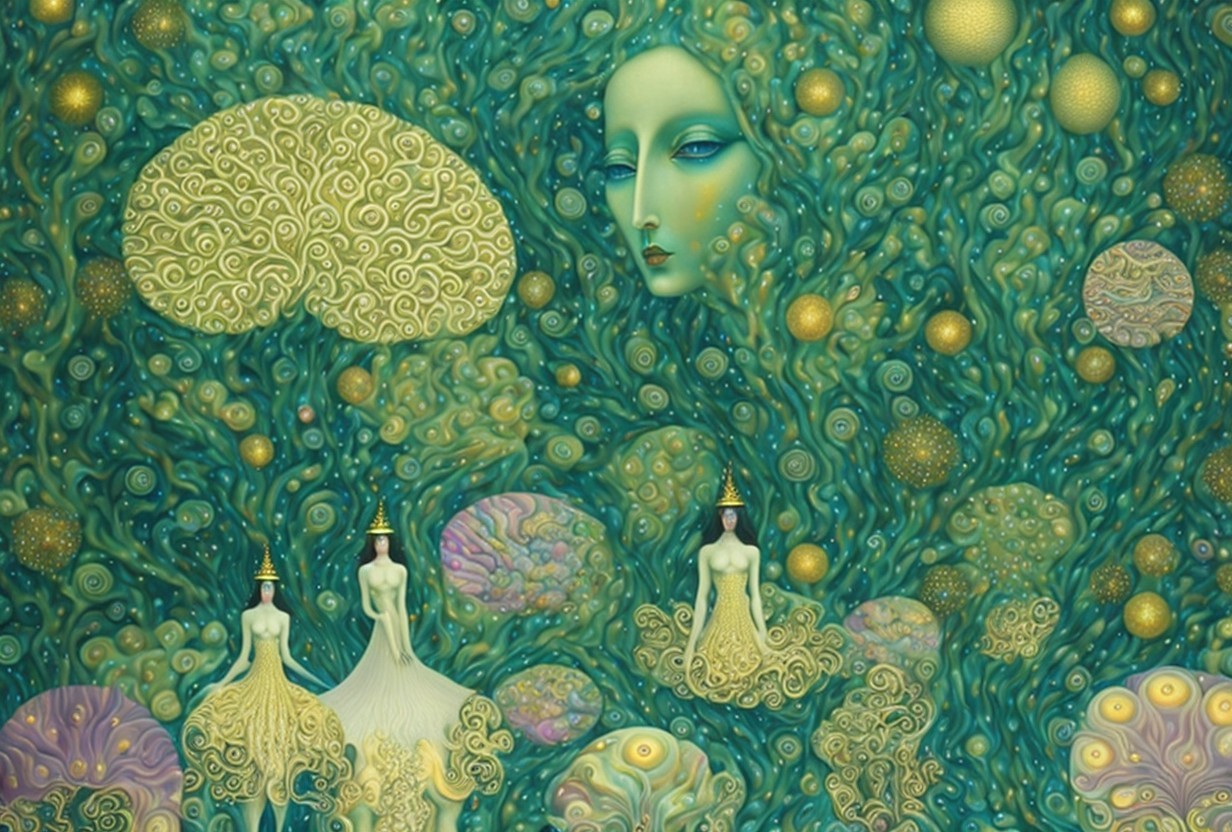 Surreal Dreamlike Landscape with Ethereal Elements