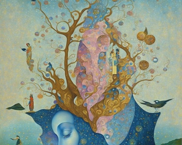 Surreal Artwork of Nature and Human Form Fusion