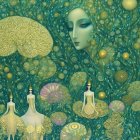 Surreal Dreamlike Landscape with Ethereal Elements