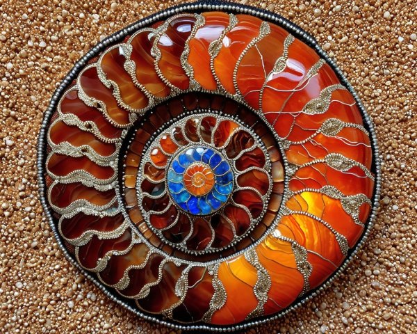 Decorative Plate Design Inspired by Nautilus Shell