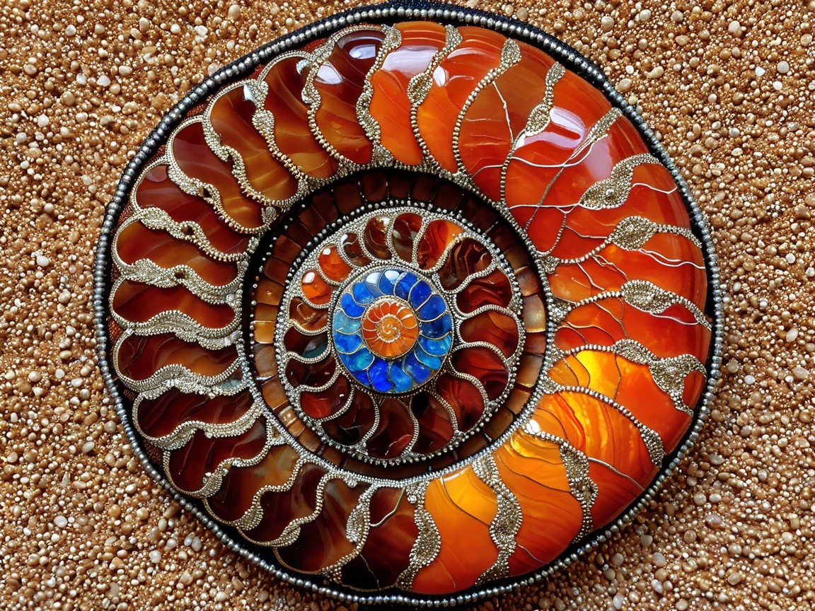 Decorative Plate Design Inspired by Nautilus Shell