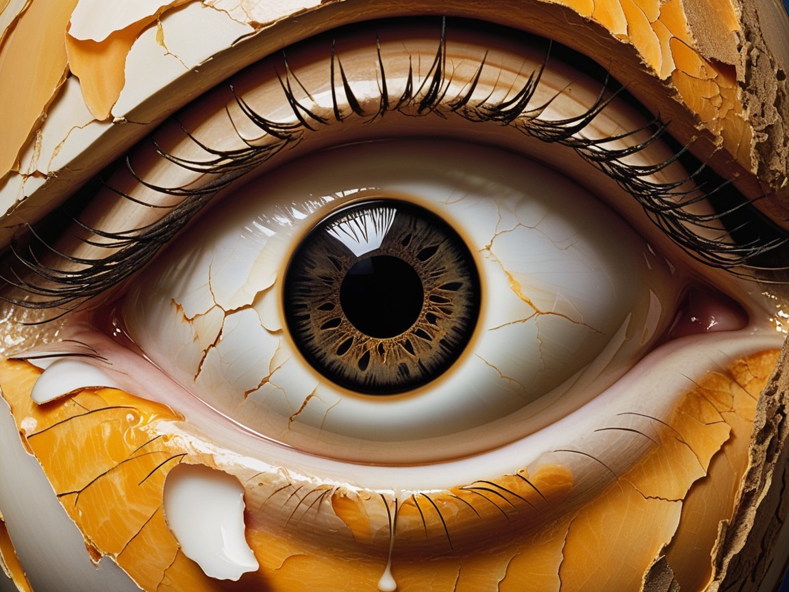 Hyper-realistic eye with detailed iris and texture