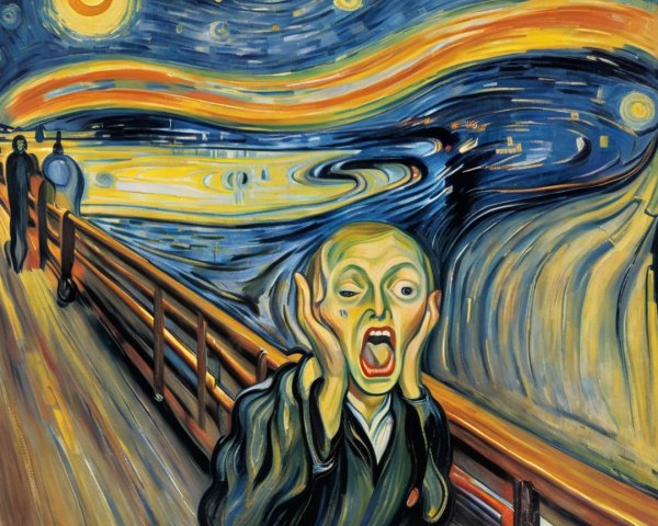 Expressionist Painting Depicting Haunting Emotion