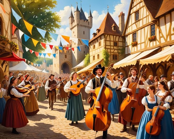 Medieval Festival in a Quaint Village Setting
