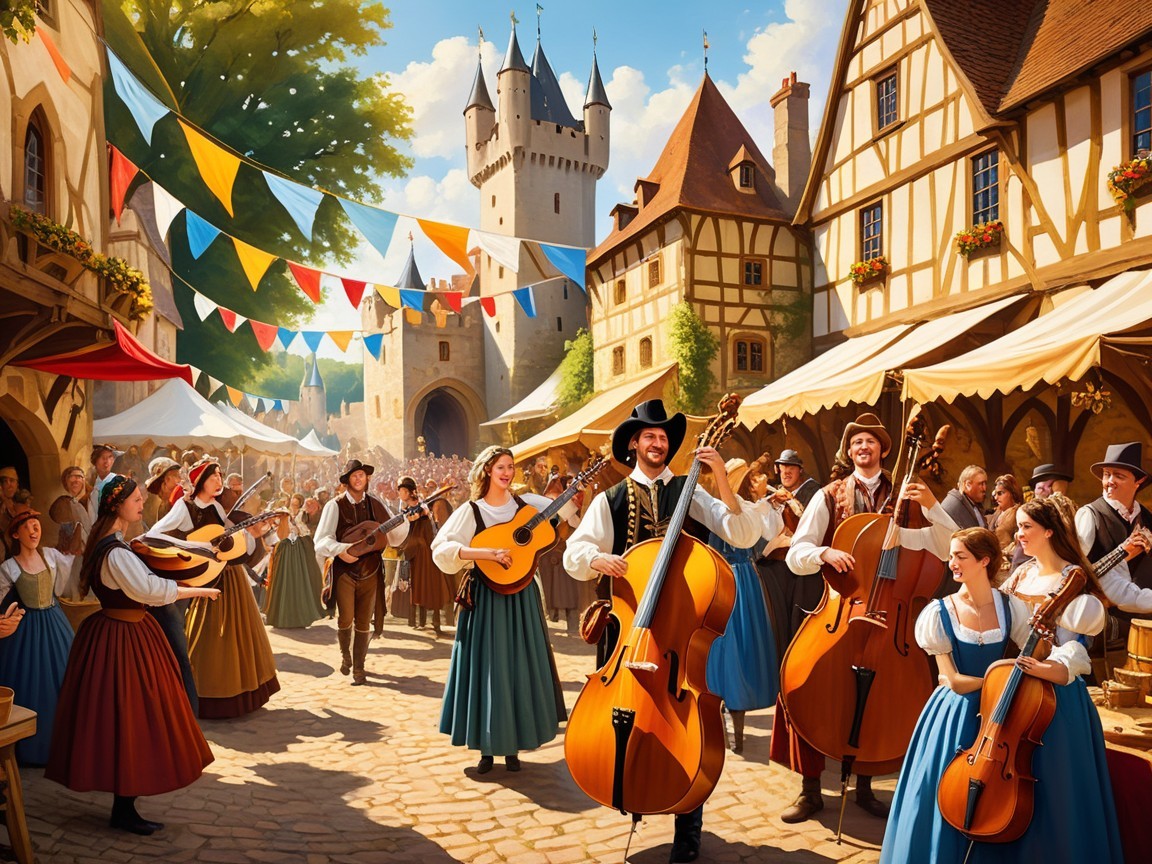 Medieval Festival in a Quaint Village Setting