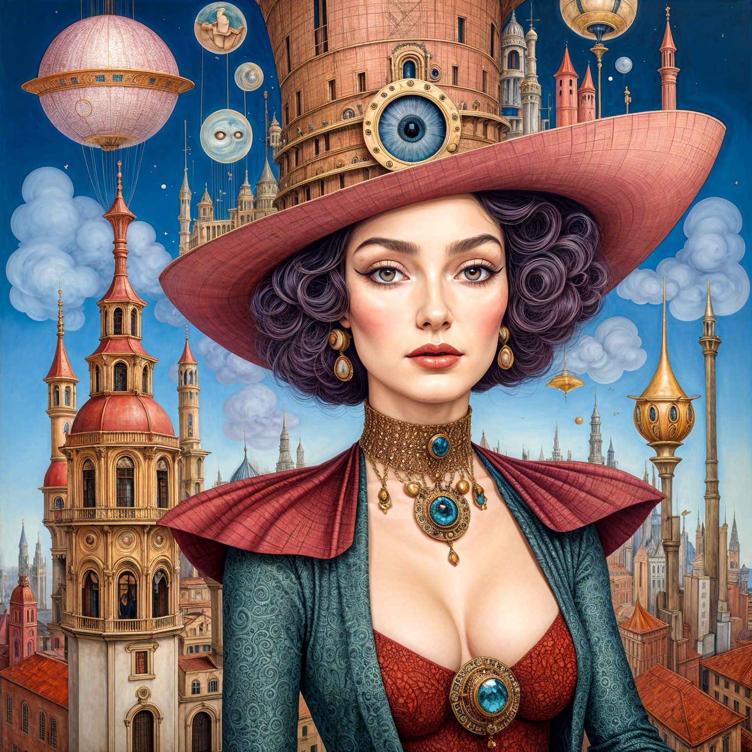 Futuristic Fashion in a Vibrant Cityscape