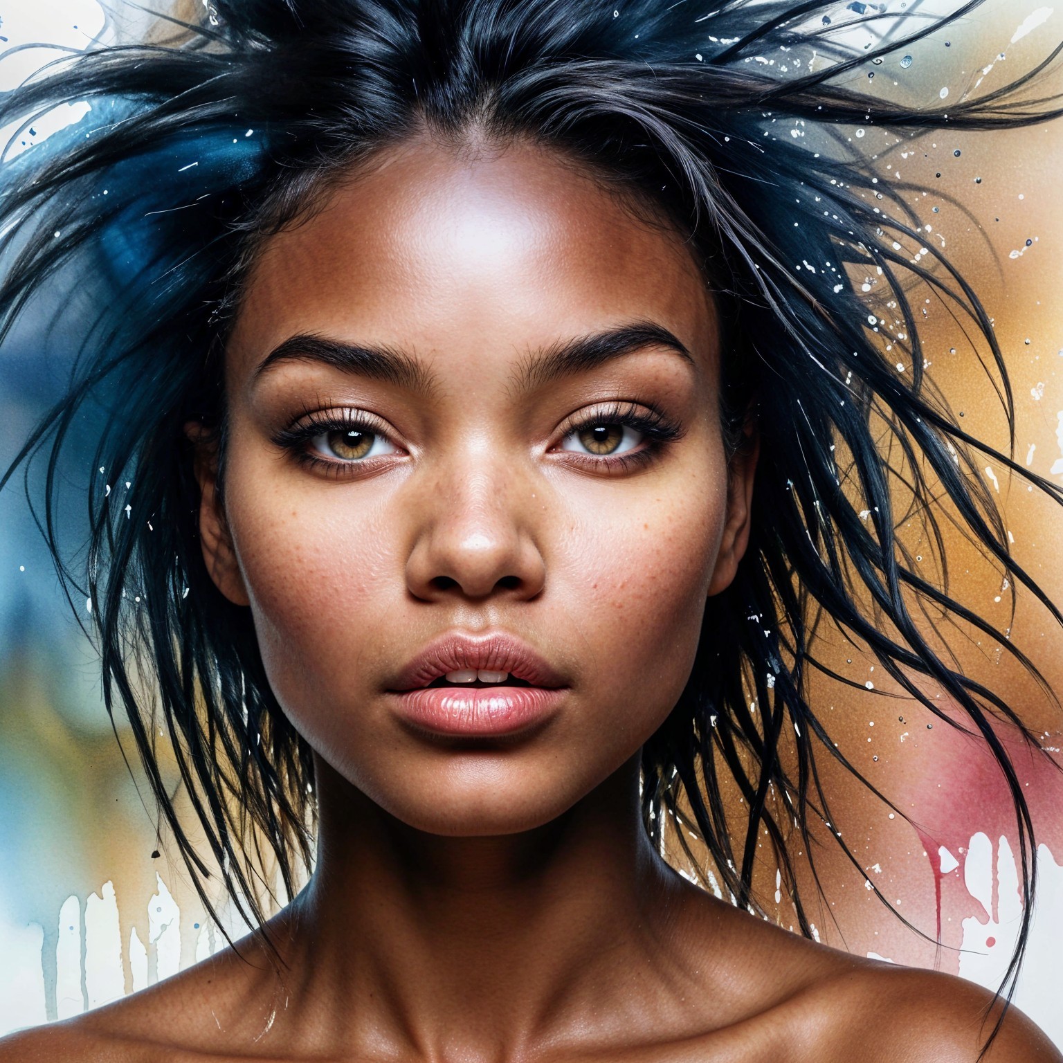 Portrait of a Young Woman with Radiant Features
