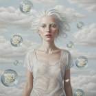 Portrait of a Young Woman in Ethereal Atmosphere