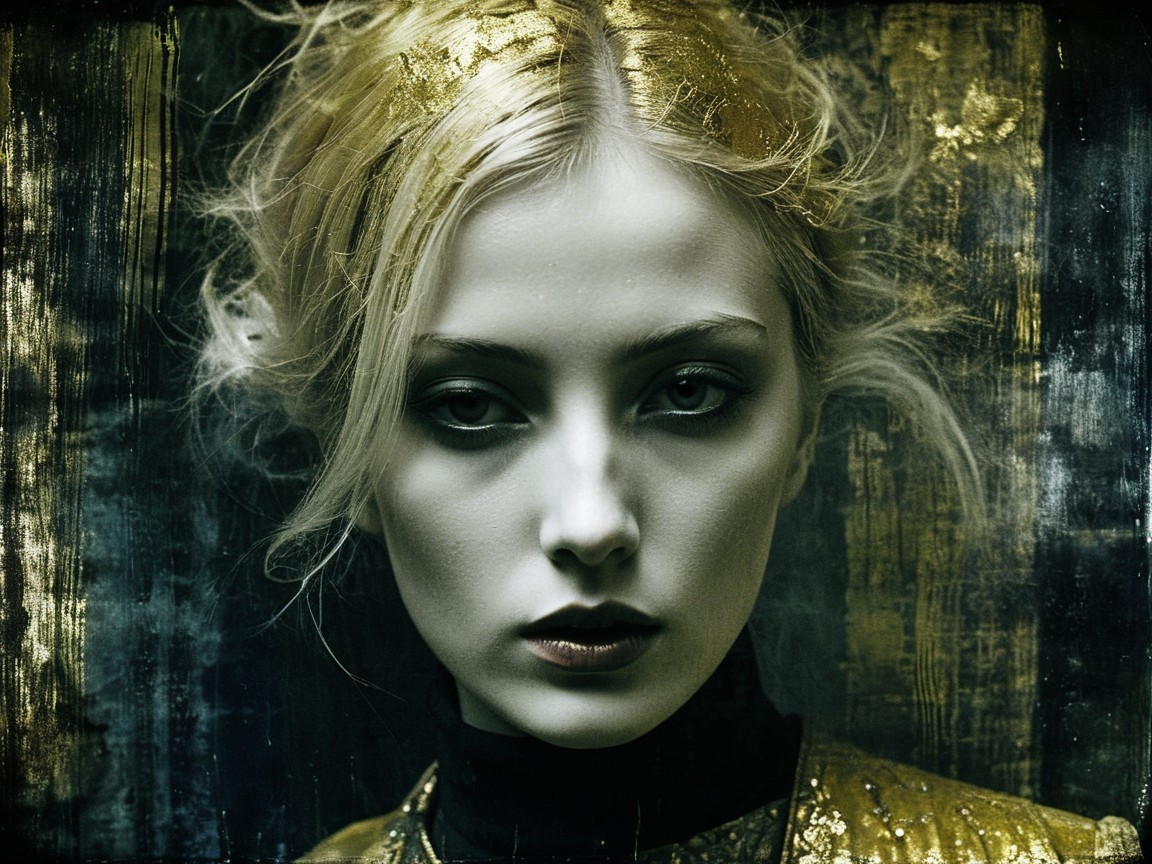 Portrait of a Young Woman with Ethereal Features