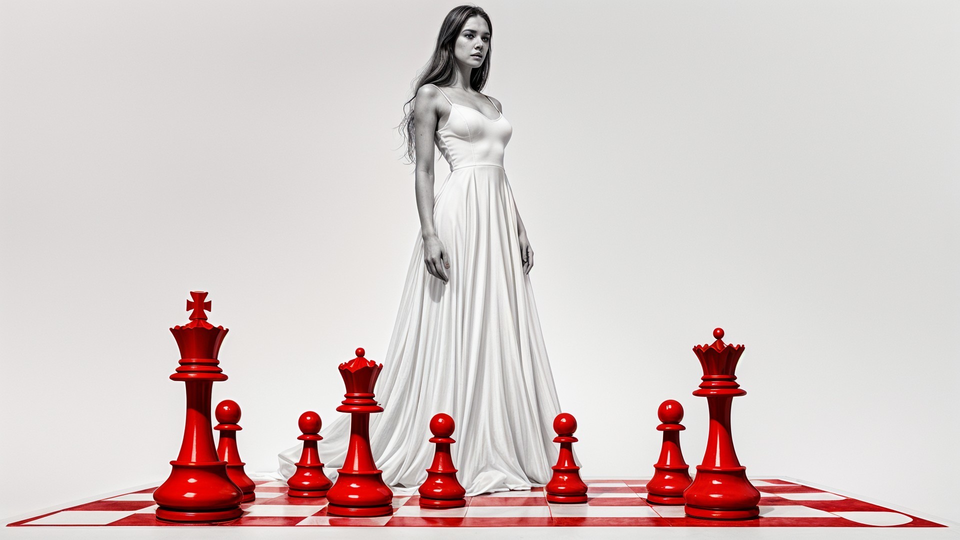 Contrast of Light and Dark with Chess Elements