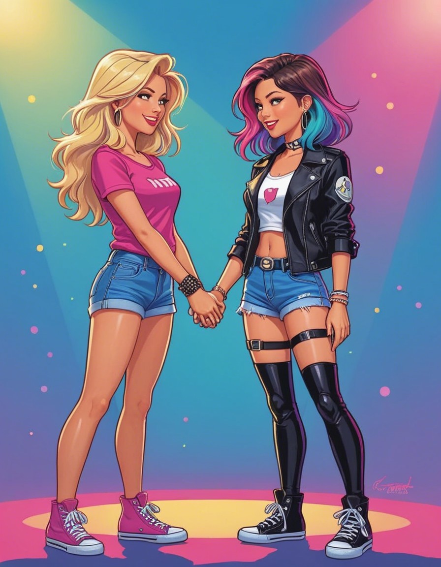 Fashionable Animated Characters in Trendy Outfits