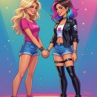 Fashionable Animated Characters in Trendy Outfits