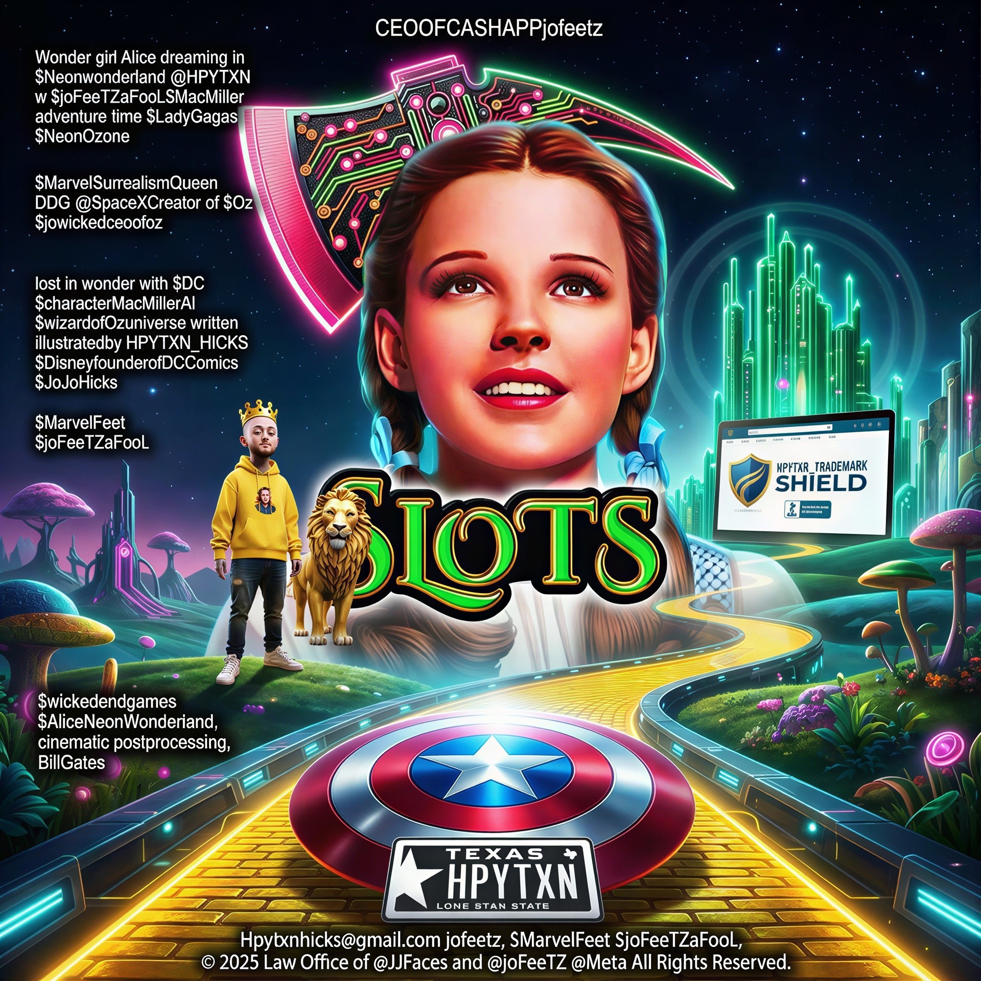 Colorful Digital Art of Dorothy with Unique Axe Design