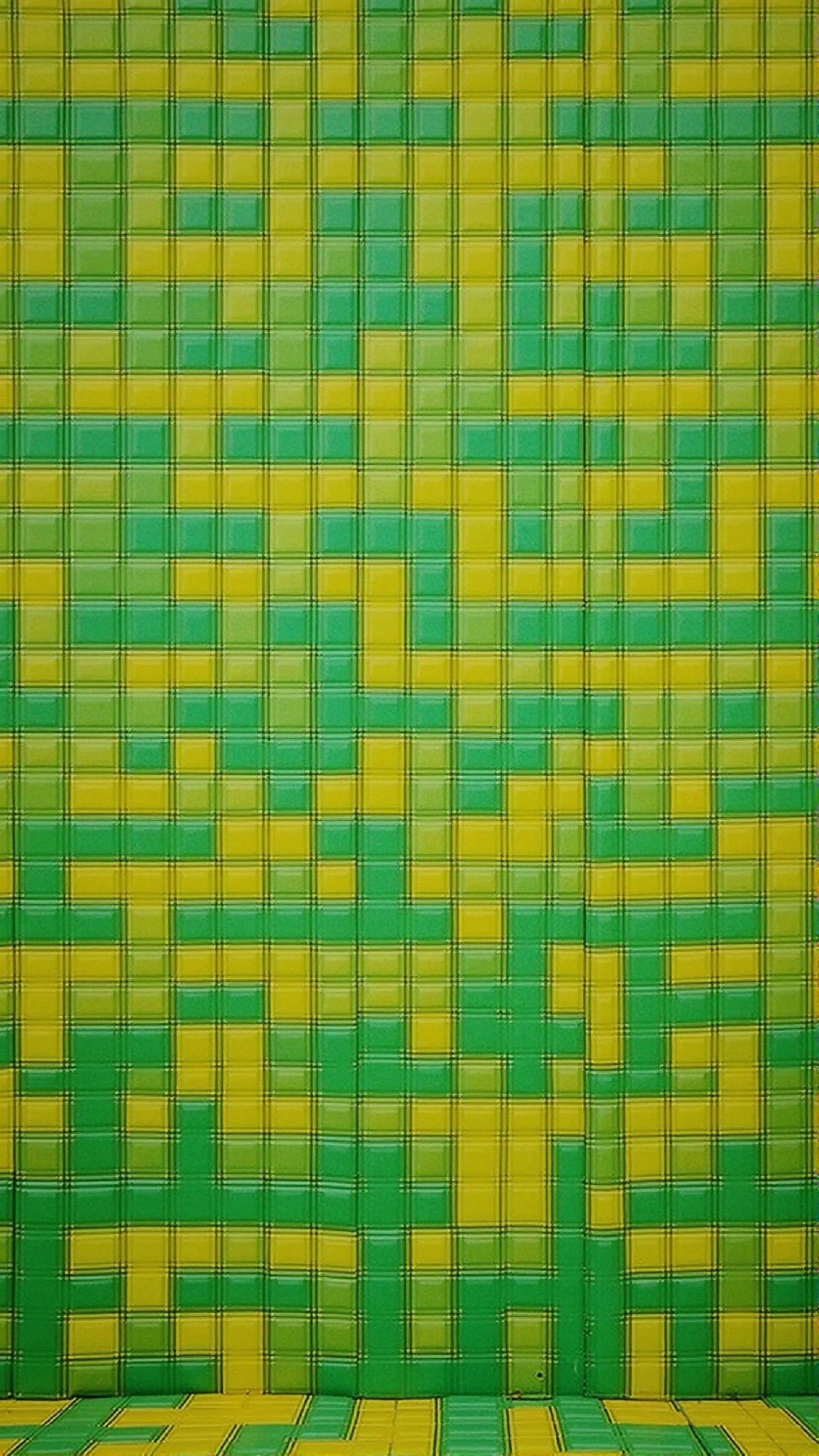 Vibrant Green and Yellow Rectangular Pattern Design