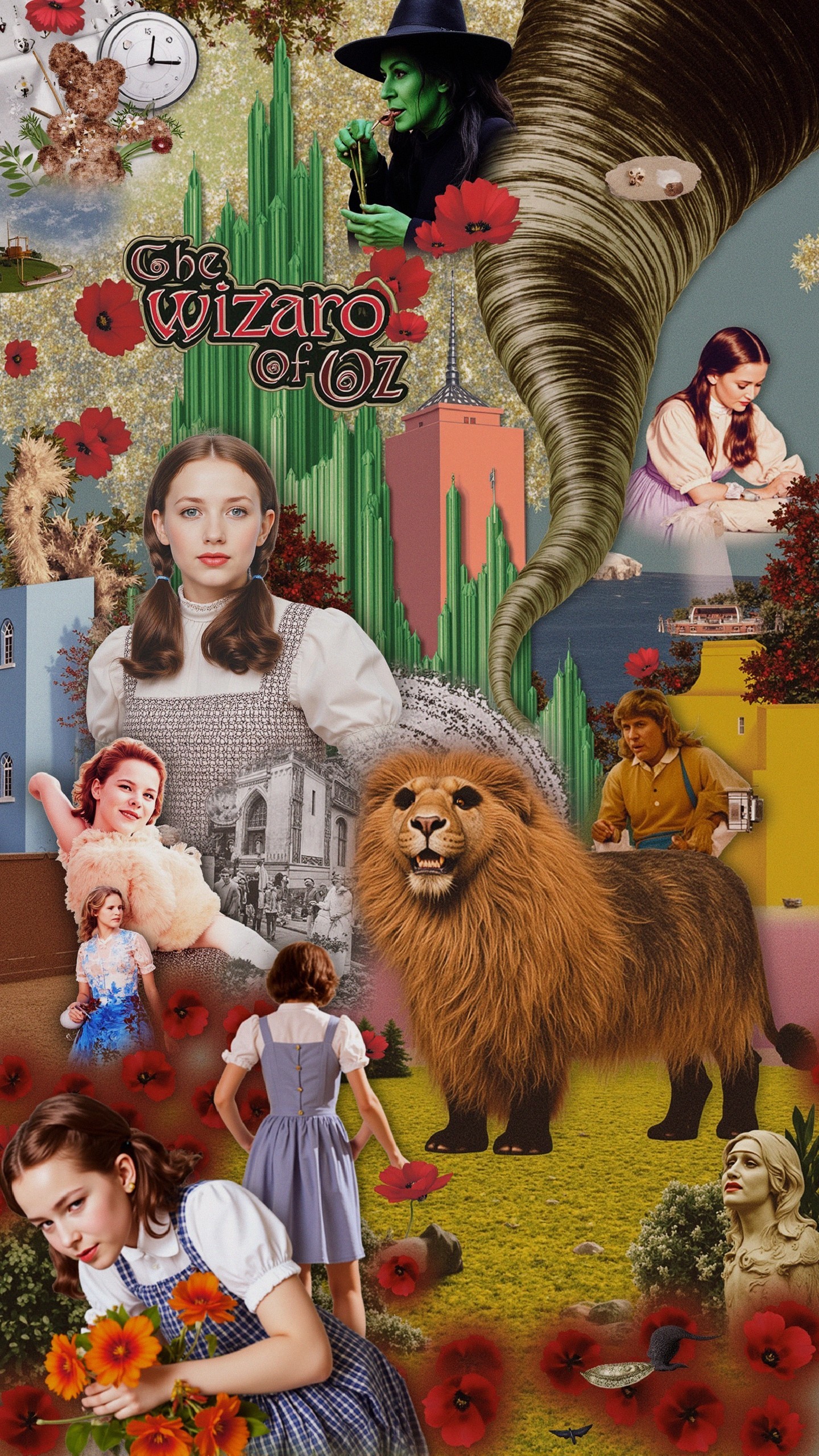 Collage Depicting Elements from The Wizard of Oz