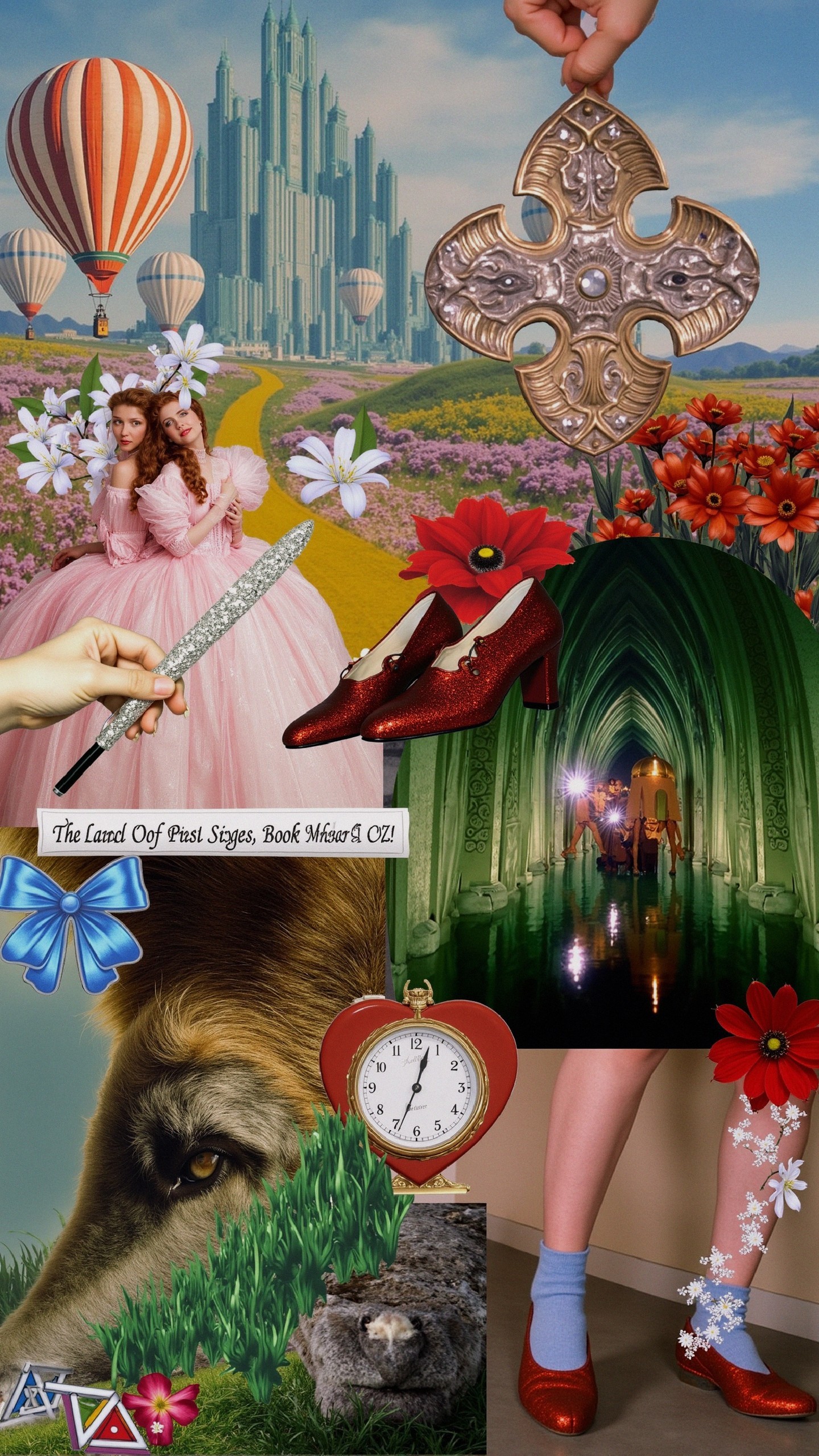 Whimsical Collage of Oz and Nature