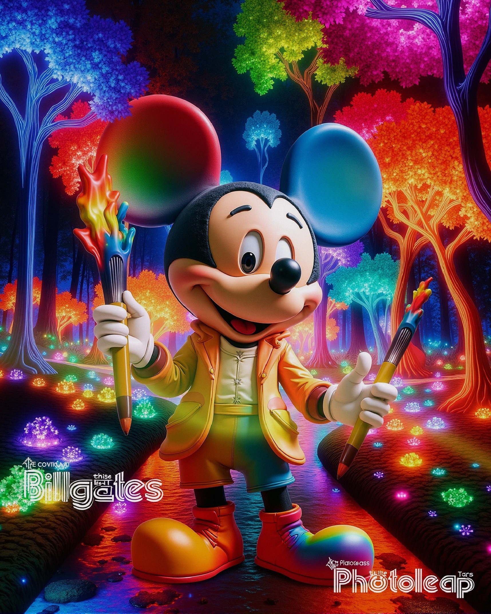 Whimsical Cartoon Character in a Vibrant Landscape