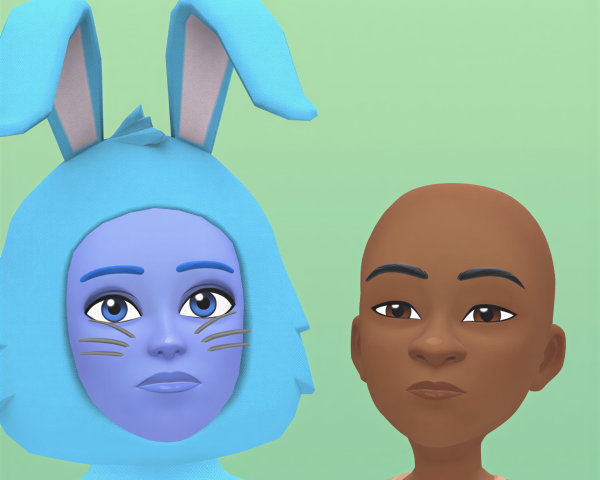 Animated Characters in Stylized Designs on Green Background