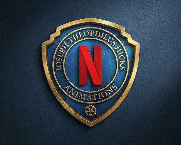 Gold and Blue Warner Bros. Shield Logo Design