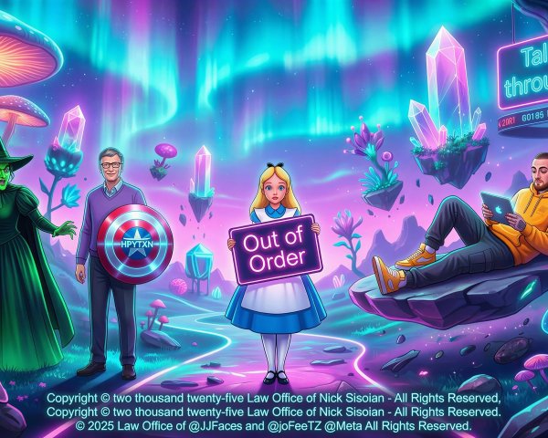 Vibrant Landscape with Crystals and Fantasy Characters