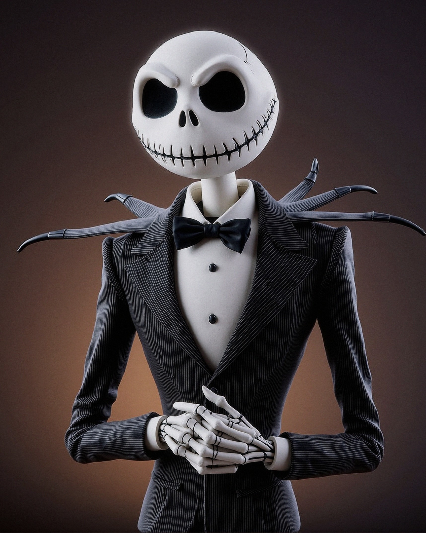 Figurine of Character with Skeletal Face and Suit