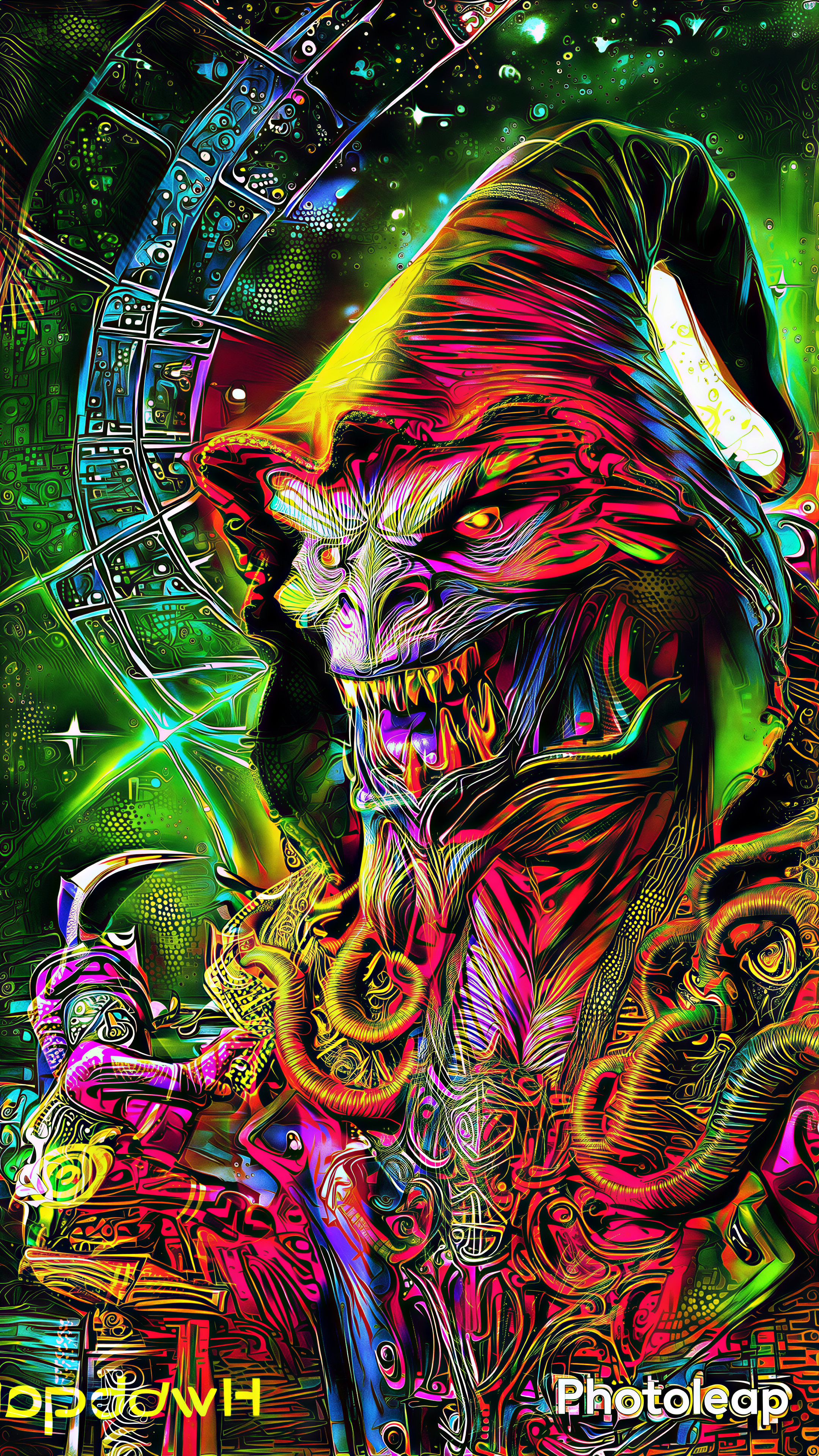 Surreal Character in Vibrant Cosmic Setting