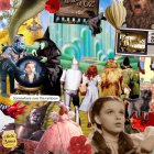Collage Celebrating "The Wizard of Oz" Elements