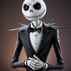 Figurine of Character with Skeletal Face and Suit