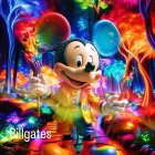 Whimsical Cartoon Character in a Vibrant Landscape
