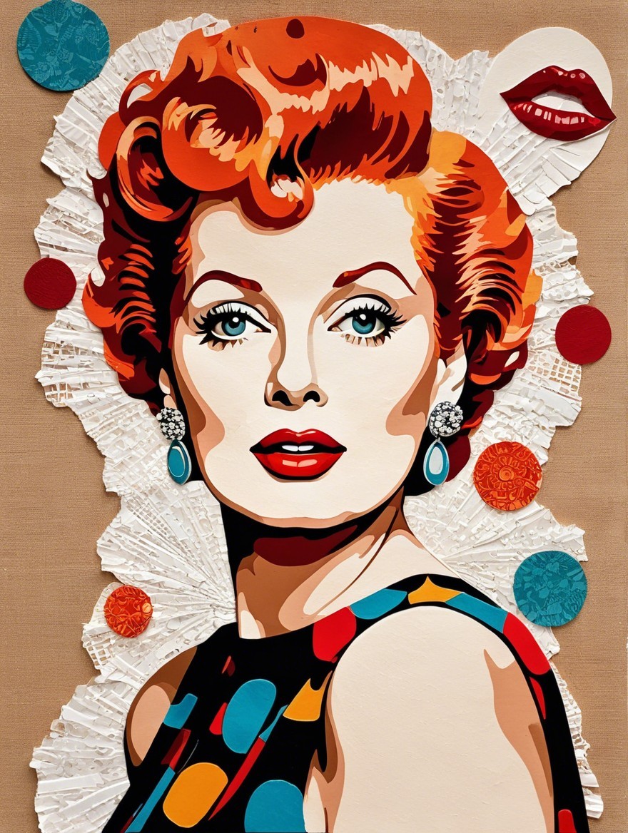 Vibrant Pop Art Illustration of Retro Glamour Woman