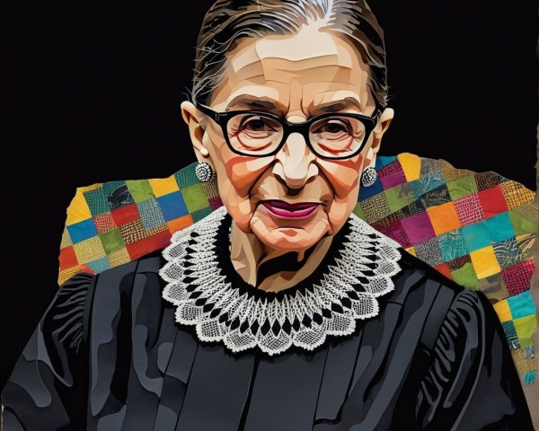 Stylized Portrait of a Confident Woman with Glasses