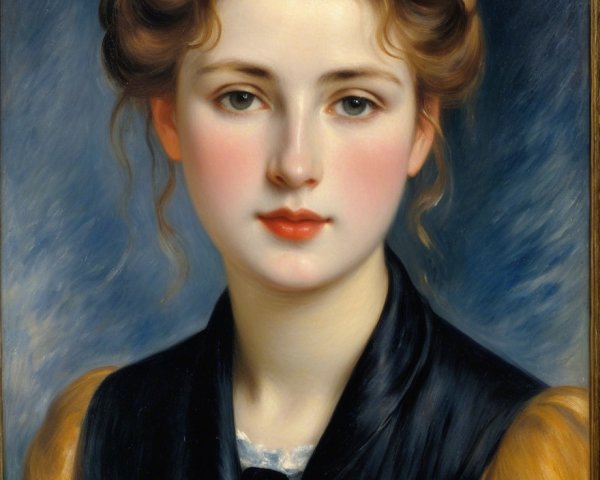 Detailed portrait of a young woman with delicate features