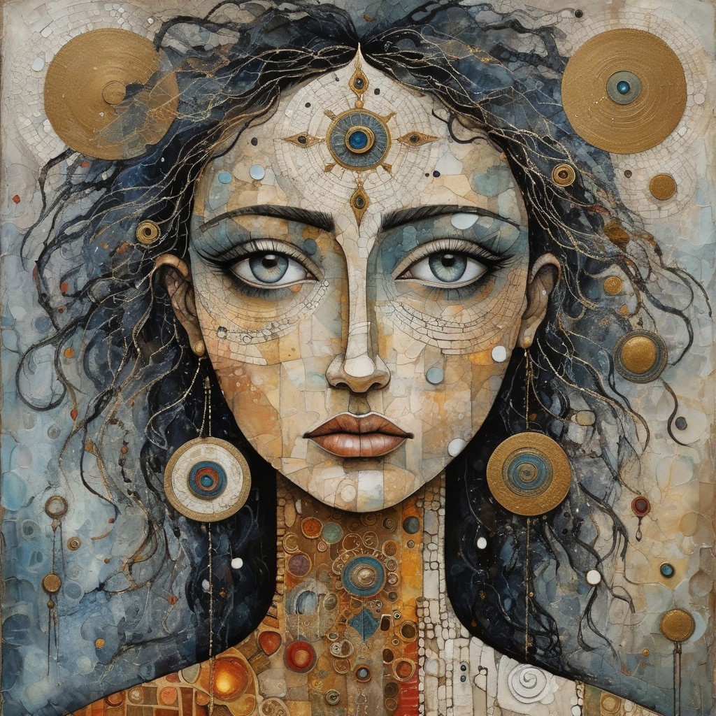 Captivating Female Figure with Intricate Features and Colors