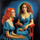 Young Men in Abstract Setting with Colorful Background