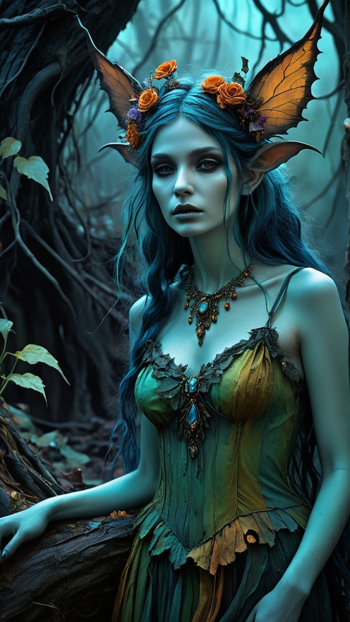 Mystical Fairy in Enchanted Forest with Ethereal Light