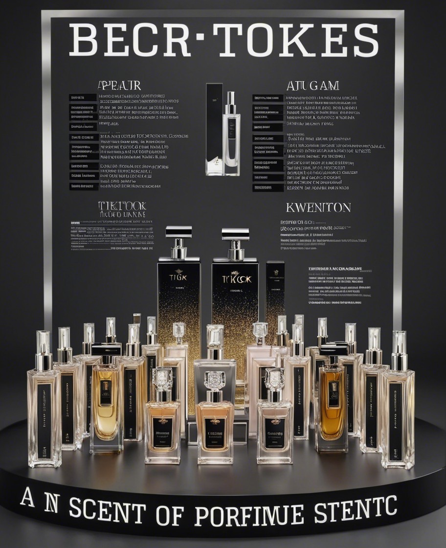 Luxury Perfume Bottles Display on Black Pedestal