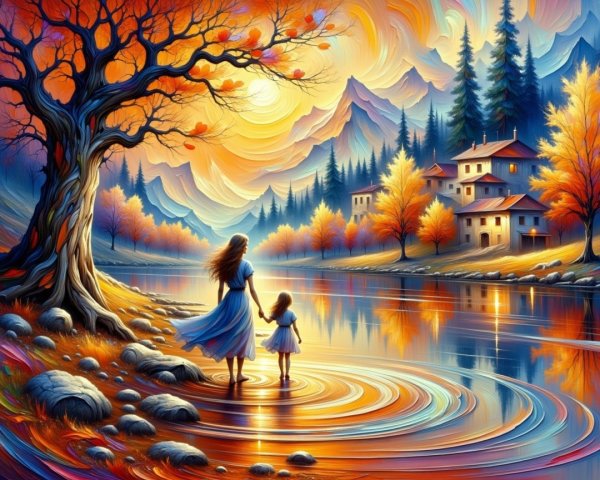 Serene Autumn Scene by a Tranquil River