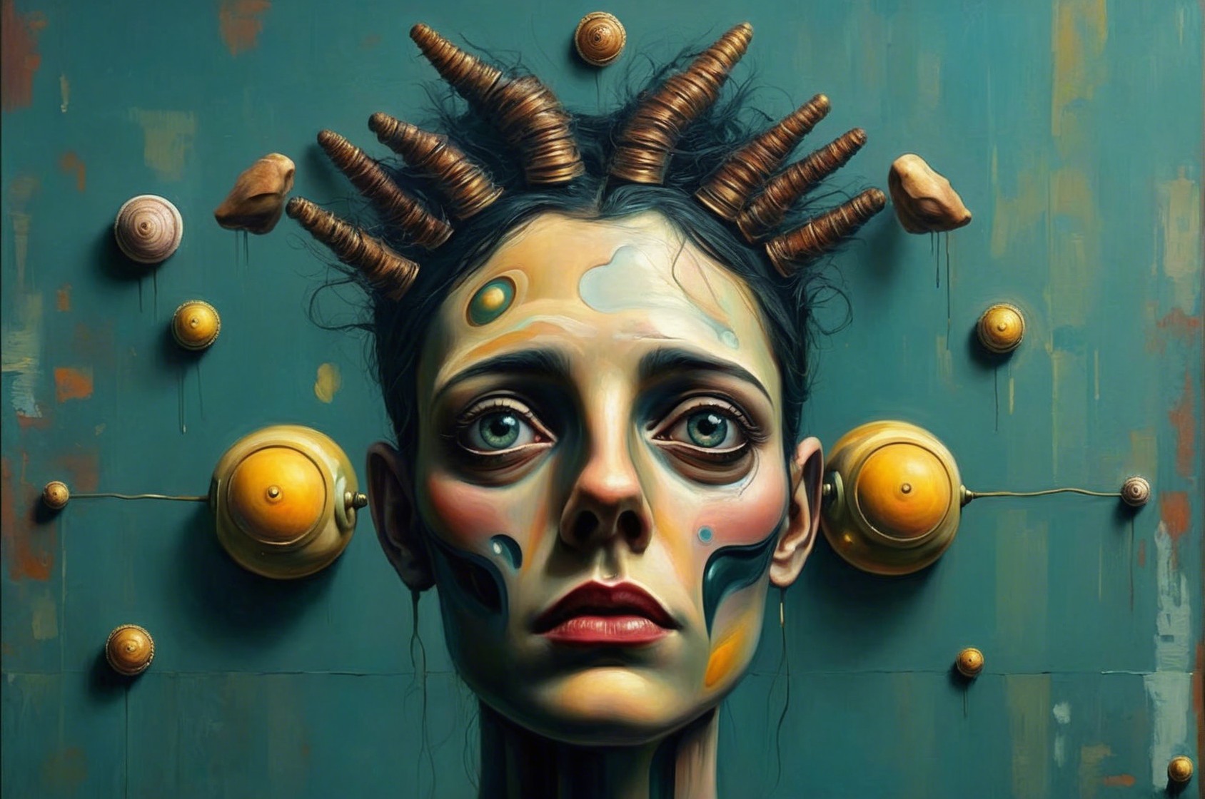 Close-Up Digital Painting of a Woman's Face