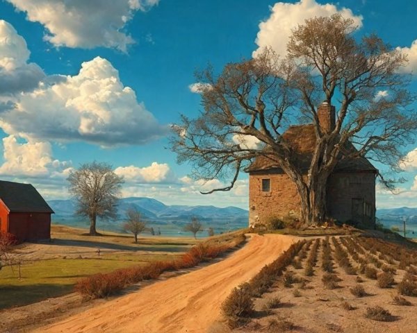 Charming Stone House in a Scenic Rural Landscape