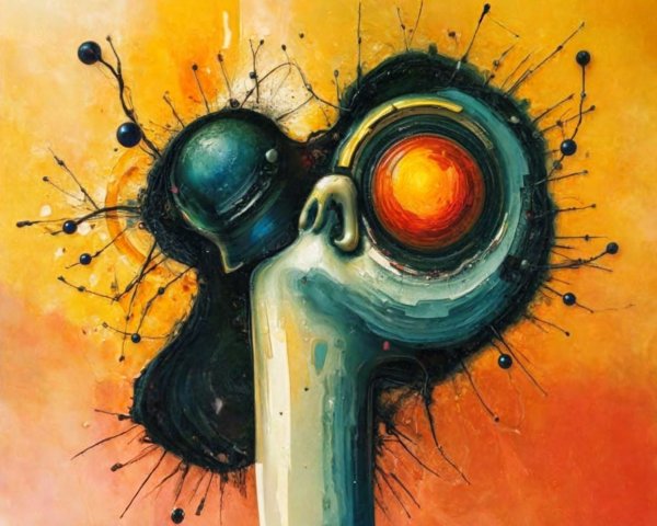 Abstract Composition with Vibrant Orange and Yellow Hues