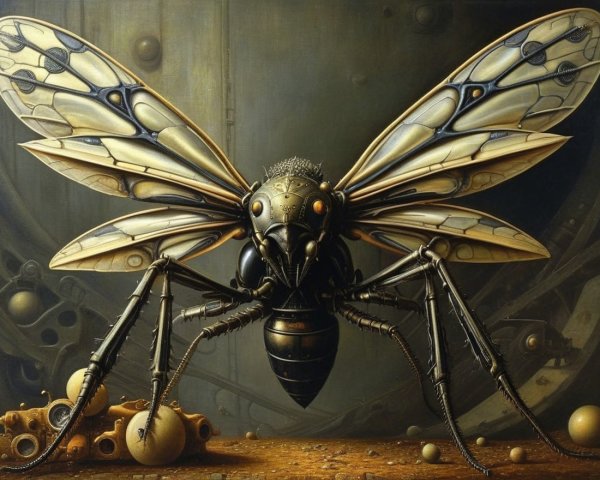 Mechanical Insect Design with Steampunk Elements