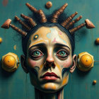 Close-Up Digital Painting of a Woman's Face