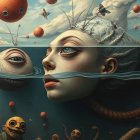 Surreal Underwater Scene with Captivating Elements